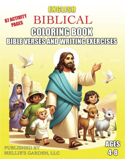 Biblical Children's coloring book cover in English