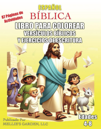 Biblical Children's coloring book cover in Spanish